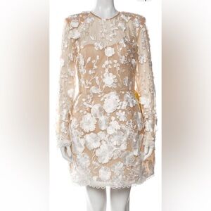 Bronx and Banco Cream Floral Mini Dress